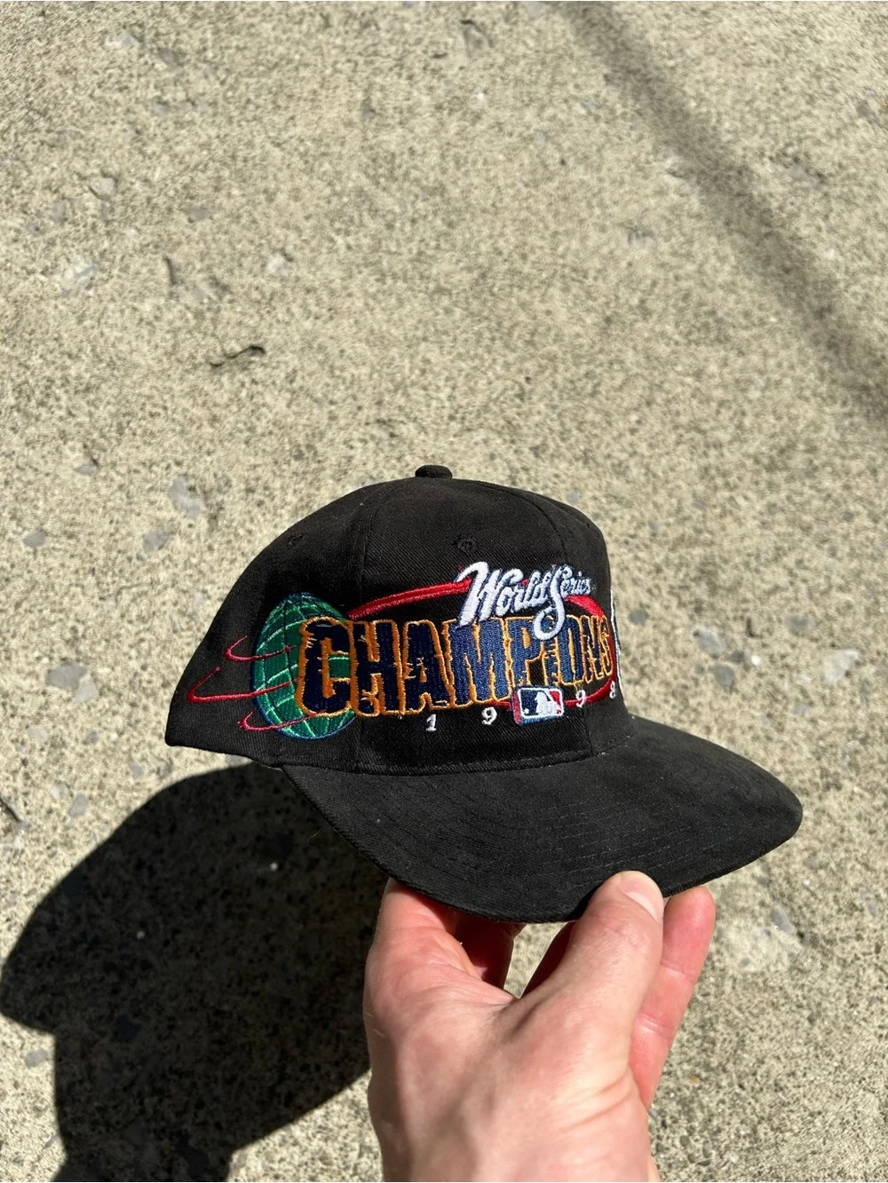 Vintage 1998 New York Yankees Black 'World Series Champions' Baseball Cap